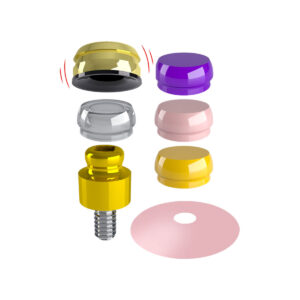 Rhein83 Set OT Equator mit Smart Box für Implantate  Zimmer Biomet®<br>Internal ø 4.5 mm (rot)